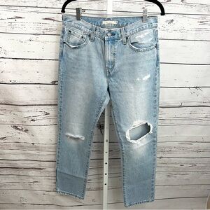 Levi's Middy Straight Leg Distressed Blue Jeans 29